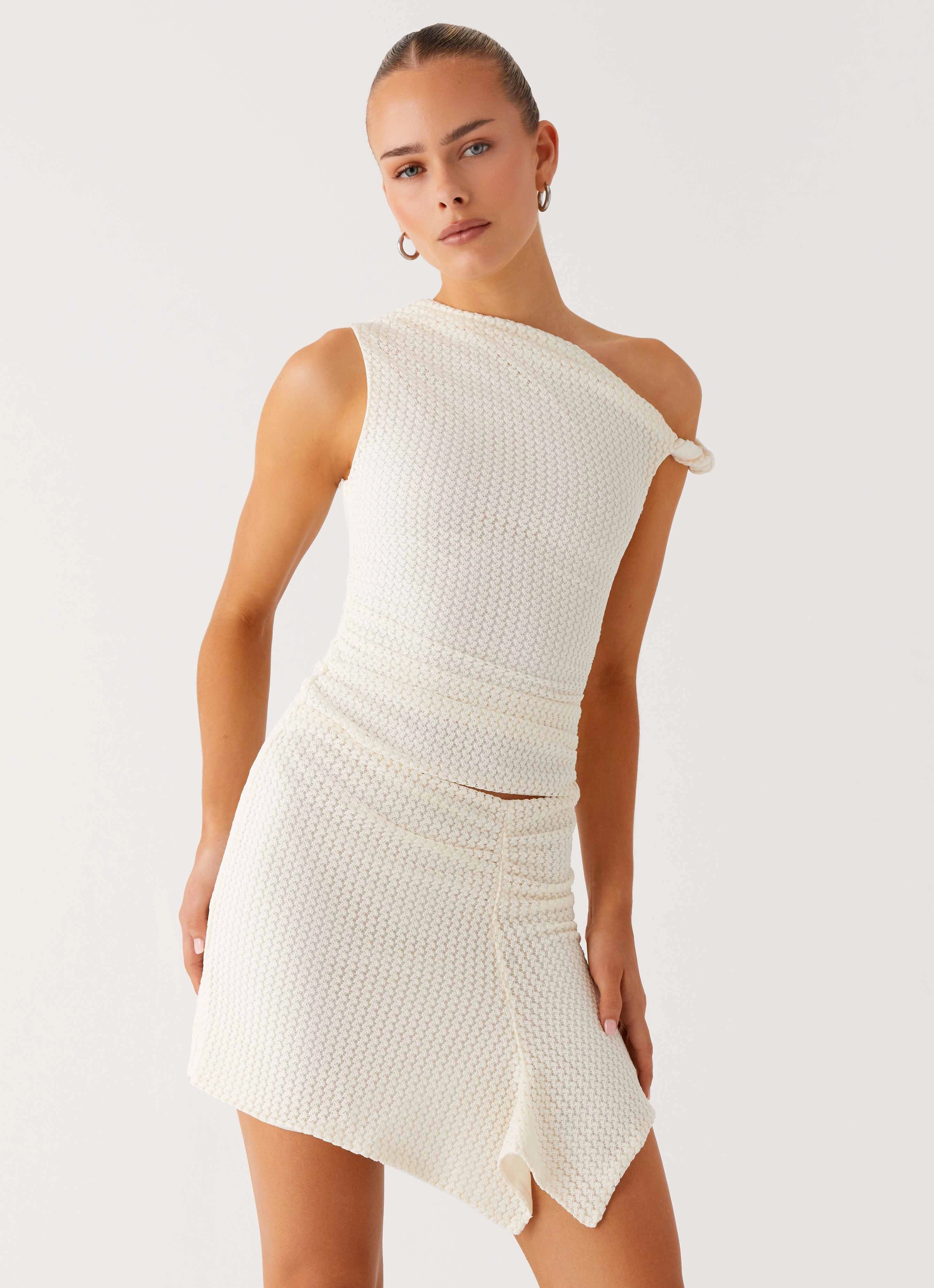 Alina Mini Dress - Ivory Urban Motion Anti-bacterial