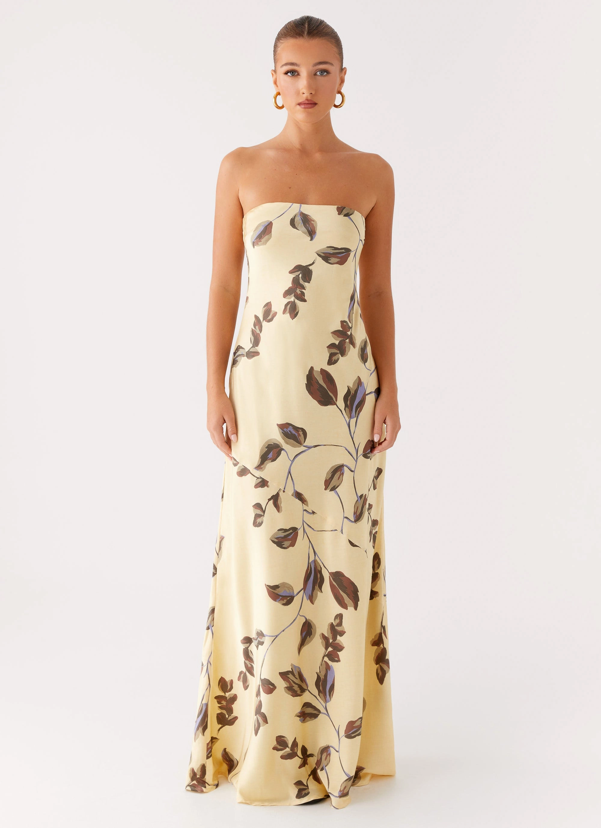 Cool Movement Travel Fit Alisa Strapless Maxi Dress - Buttercream Bliss