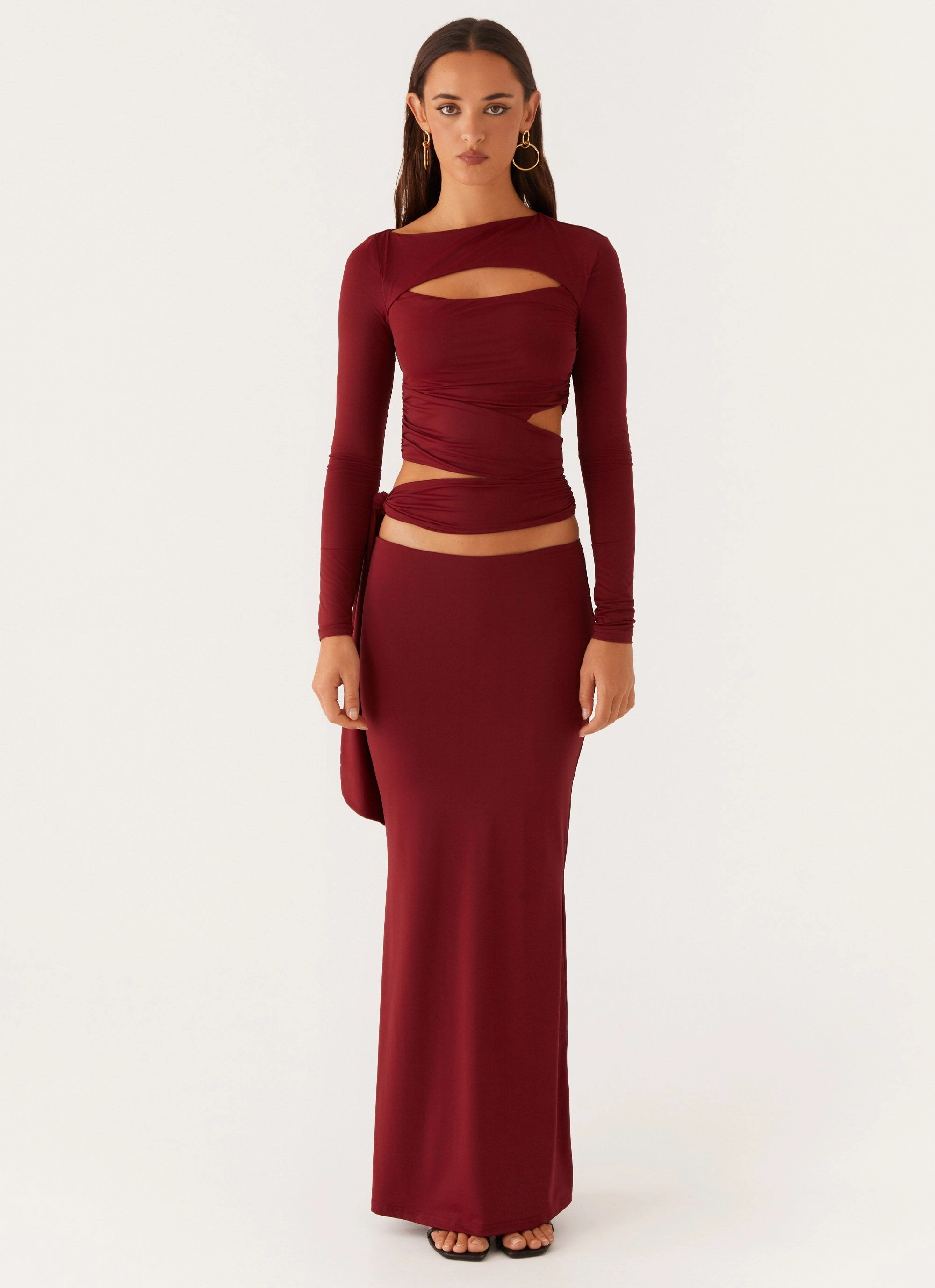 Modest Wear Unisex style Alix Maxi Skirt - Mulberry