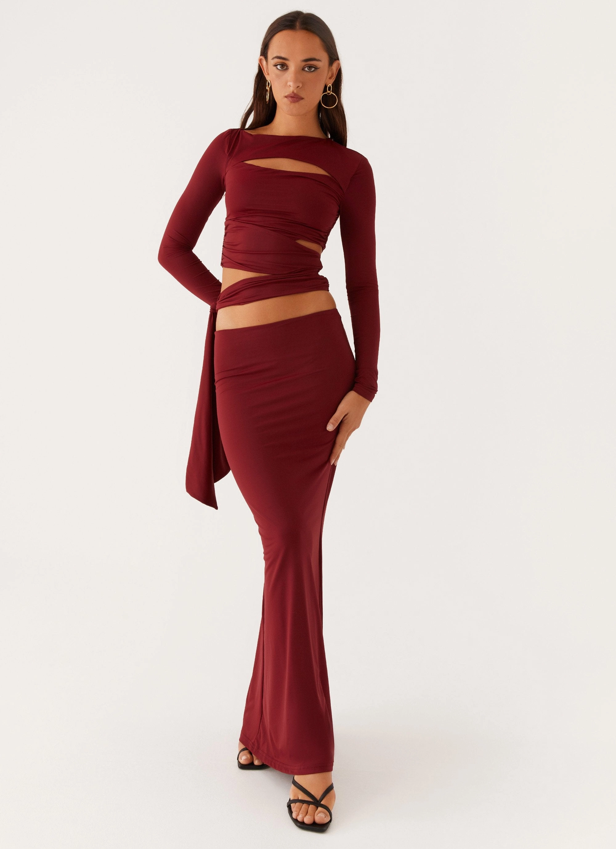 Design innovation Alix Maxi Skirt - Mulberry