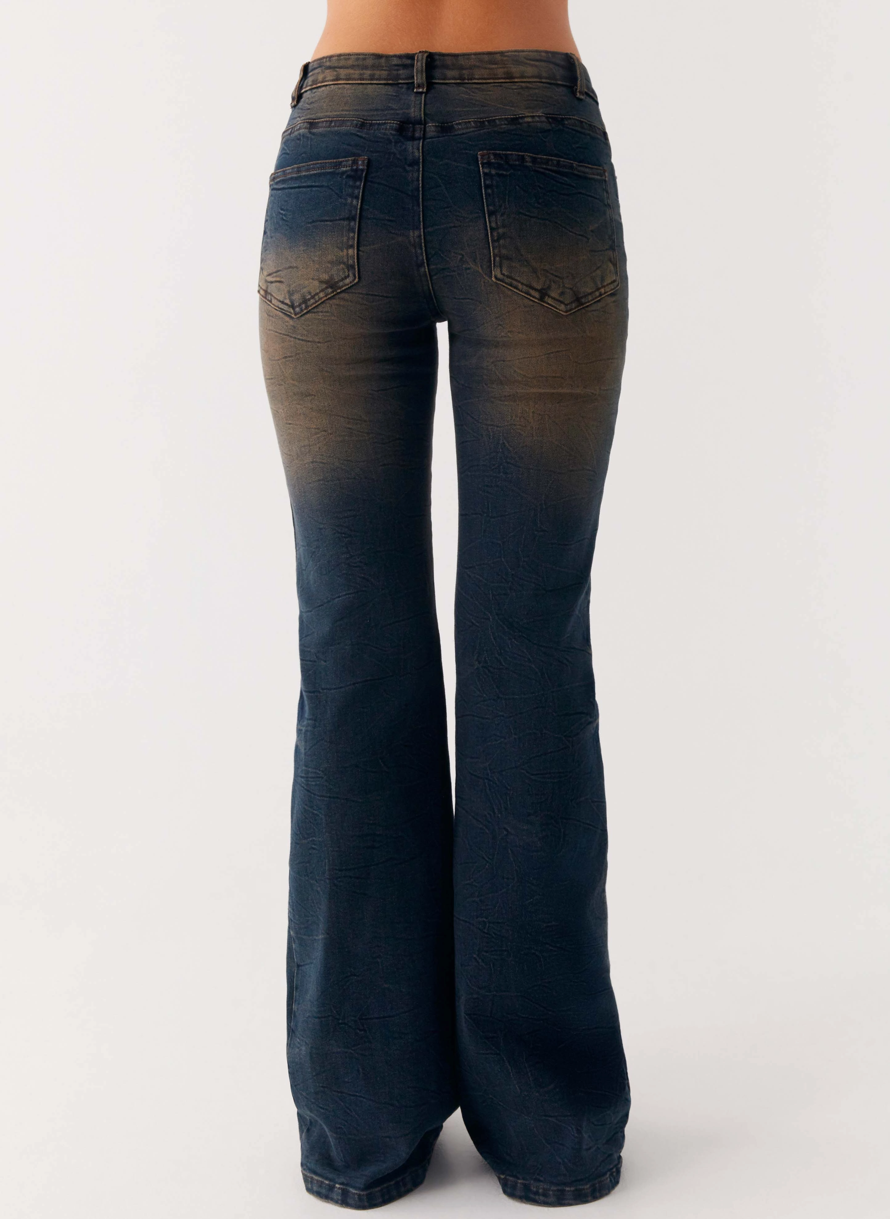 Oregon Flared Jeans - Dirty Black Wash Recycled fibers Sleek Comfort