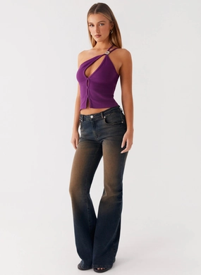 Oregon Flared Jeans - Dirty Black Wash HypoallergenicMaterial Everyday Comfort Wear