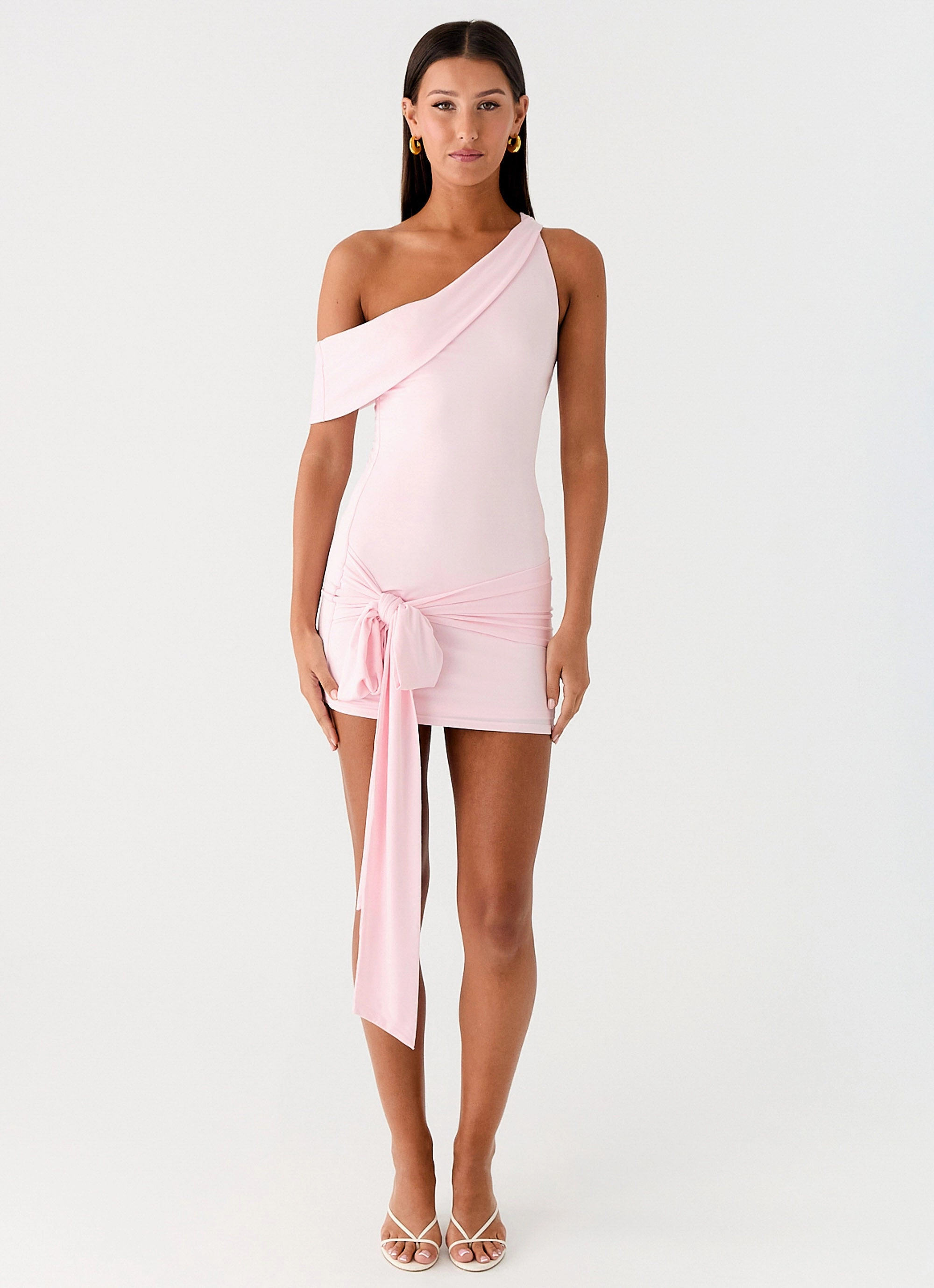 Dreamy Look Layered-Sleeve All Day Mini Dress - Baby Pink