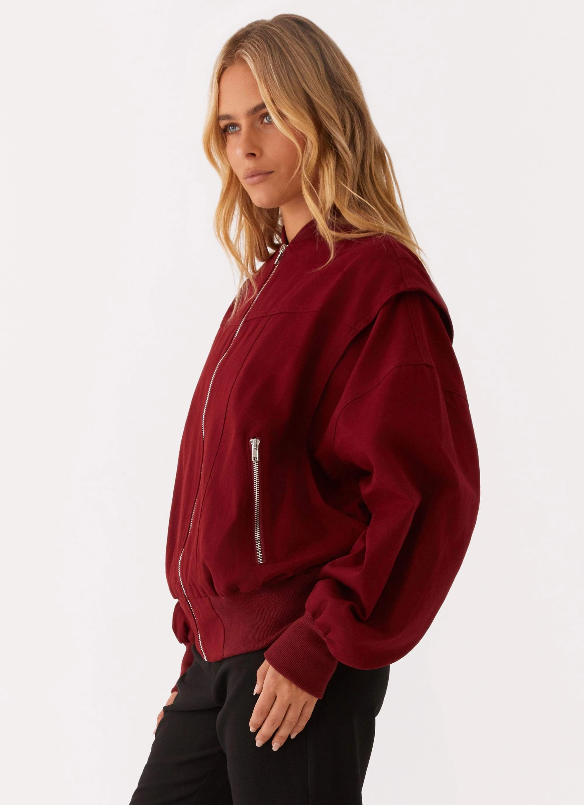 Alabama Bomber Jacket - Red Heat Tech Fabric Heat Sealed Edges