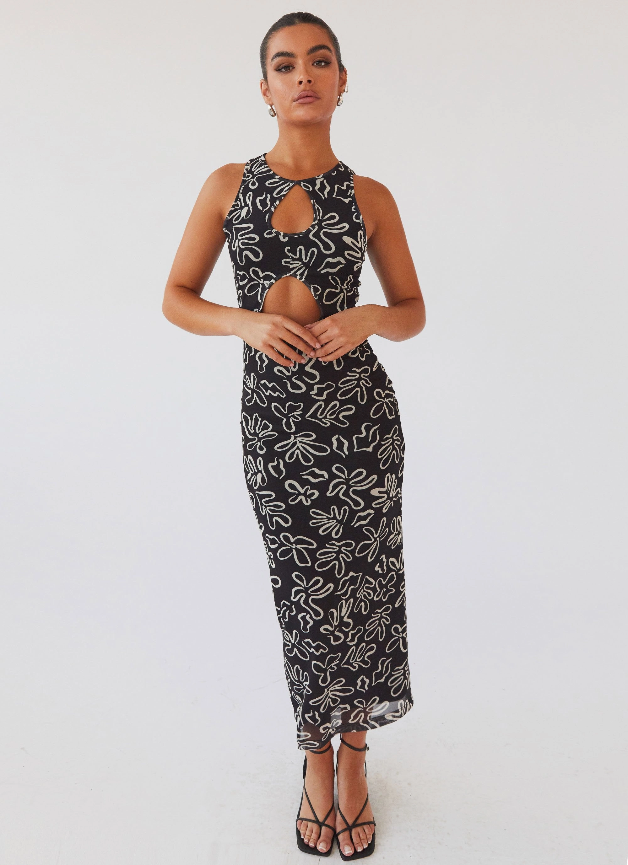 All Eyes On Me Maxi Dress - Petal Gloom Understated Glam Fresh Texture