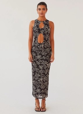 Seasonal Comfort New Mood All Eyes On Me Maxi Dress - Petal Gloom