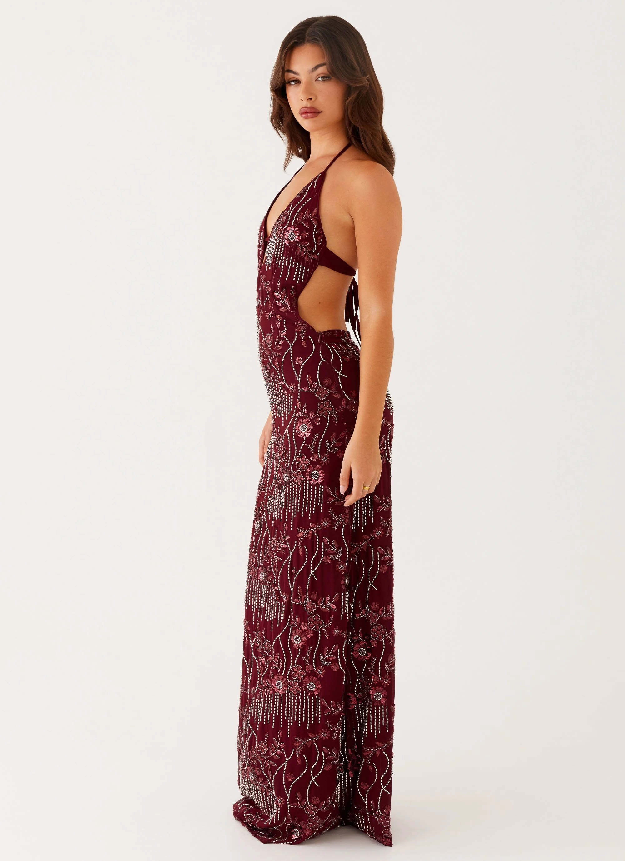 All For Love Maxi Dress - Burgundy Resort Outfit Effortless Wear