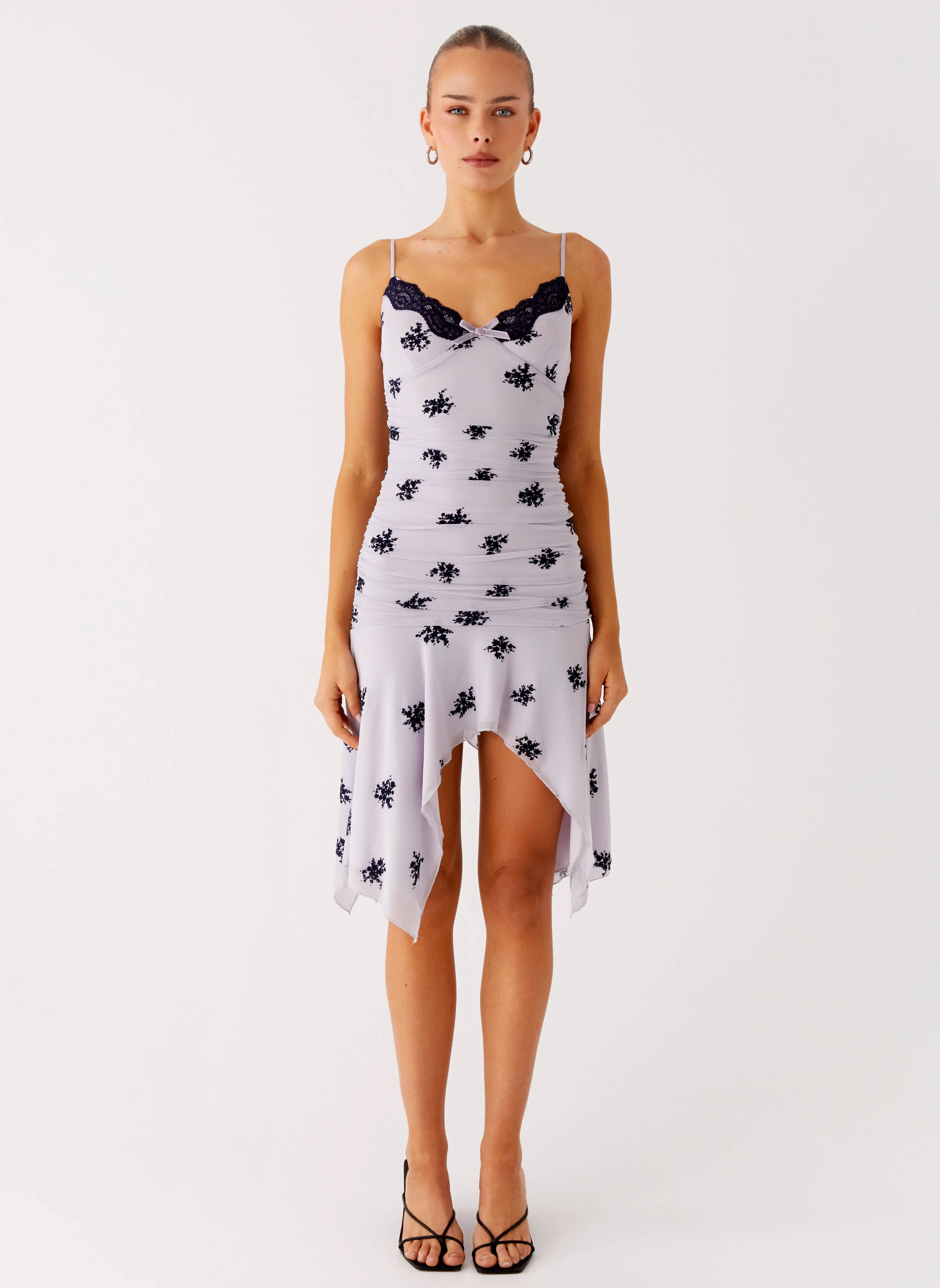 Relaxed Style Wear Relaxed work dress Amor Flock Hanky Mini Dress - Lilac