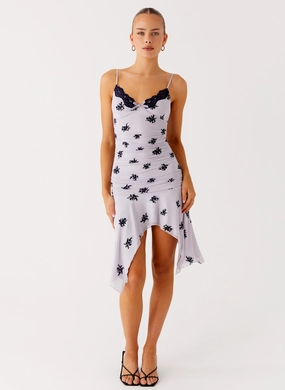 Must-have Event Perfect Amor Flock Hanky Mini Dress - Lilac