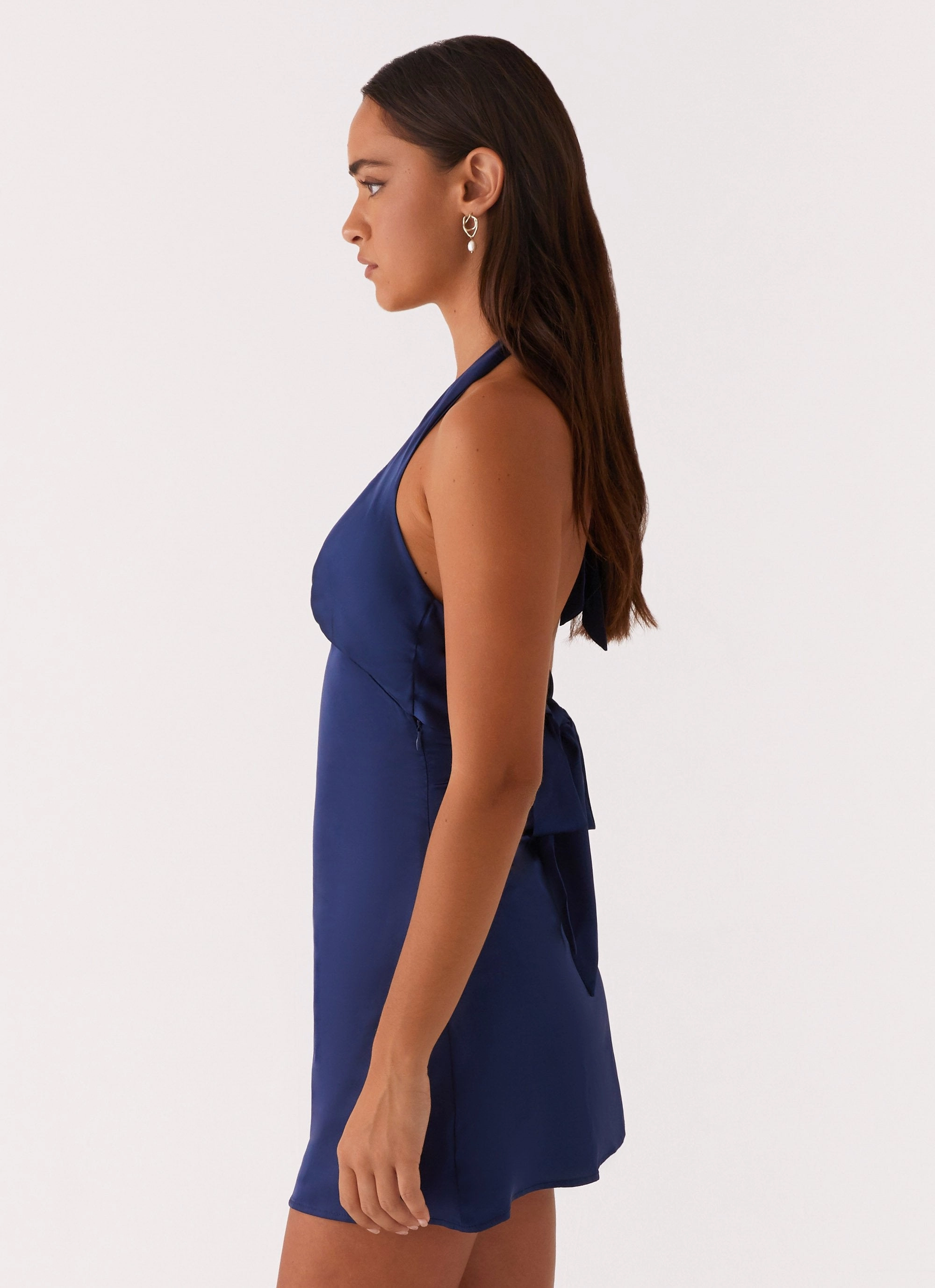 Sleek and Flattering Heavy Hearted Mini Dress - Navy