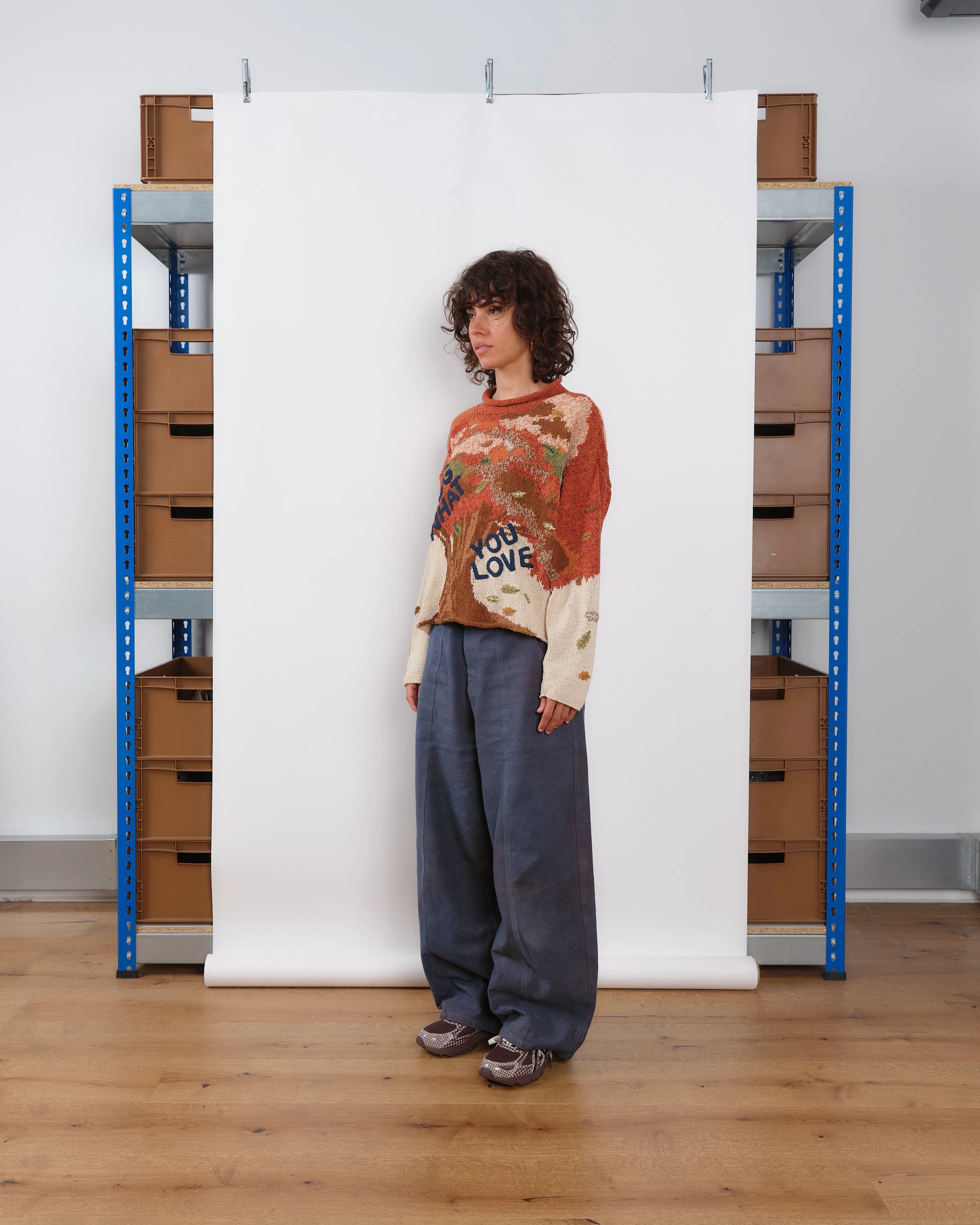 Elegant Motion understated look Twinsun Knit Rollneck - Orange Hug What You Love