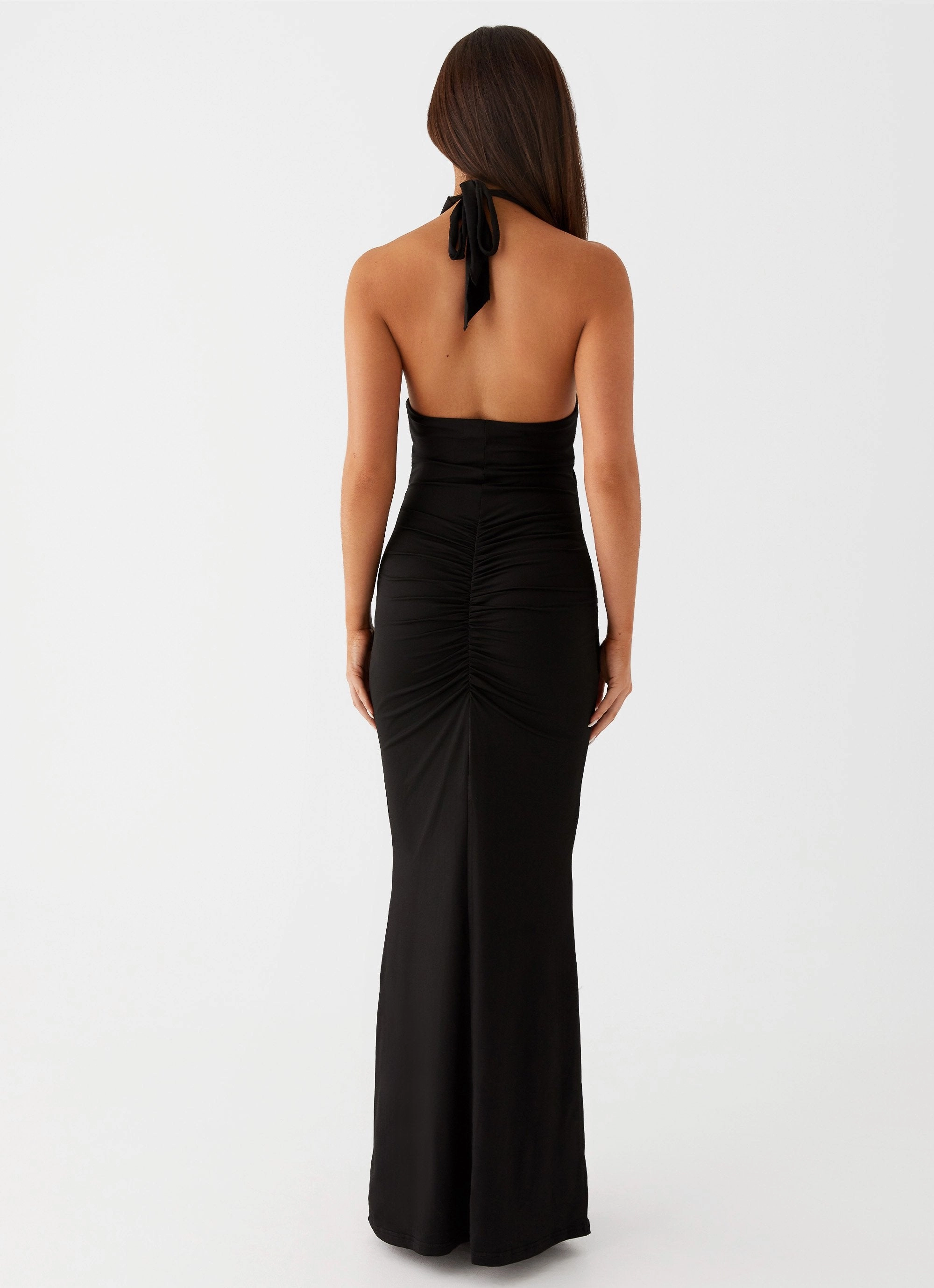 Allanna Frill Maxi Dress - Black Timeless Comfort