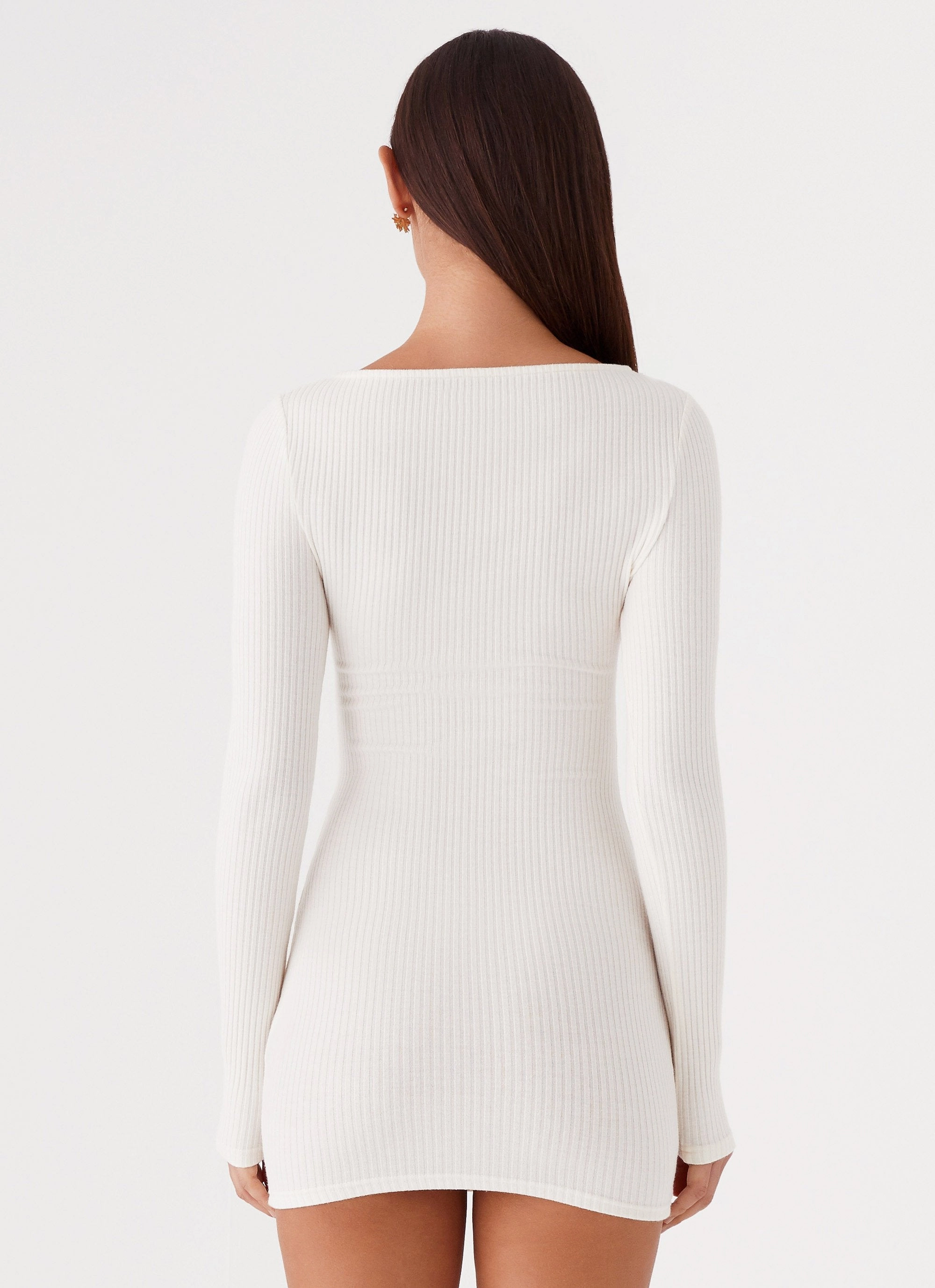 Street Casual Allie Knit Mini Dress - Ivory