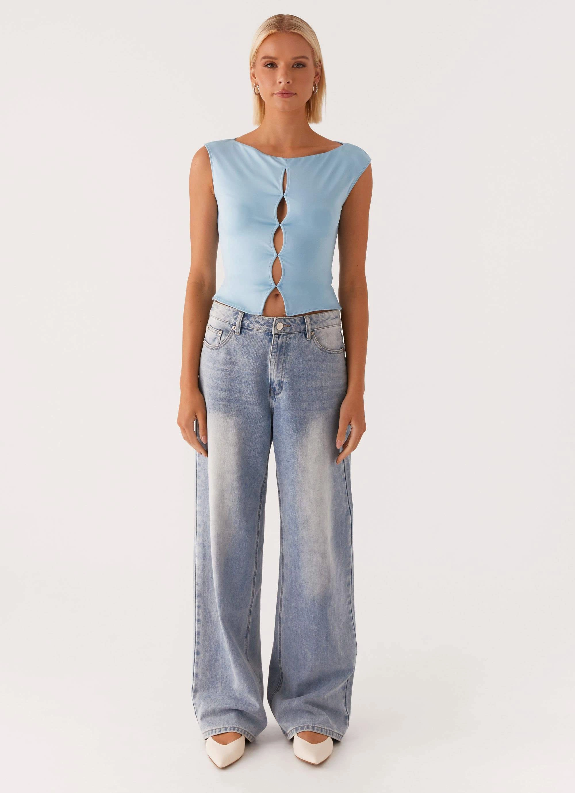 Ally Top - Baby Blue AntiFade Treatment FadeResistant Finish