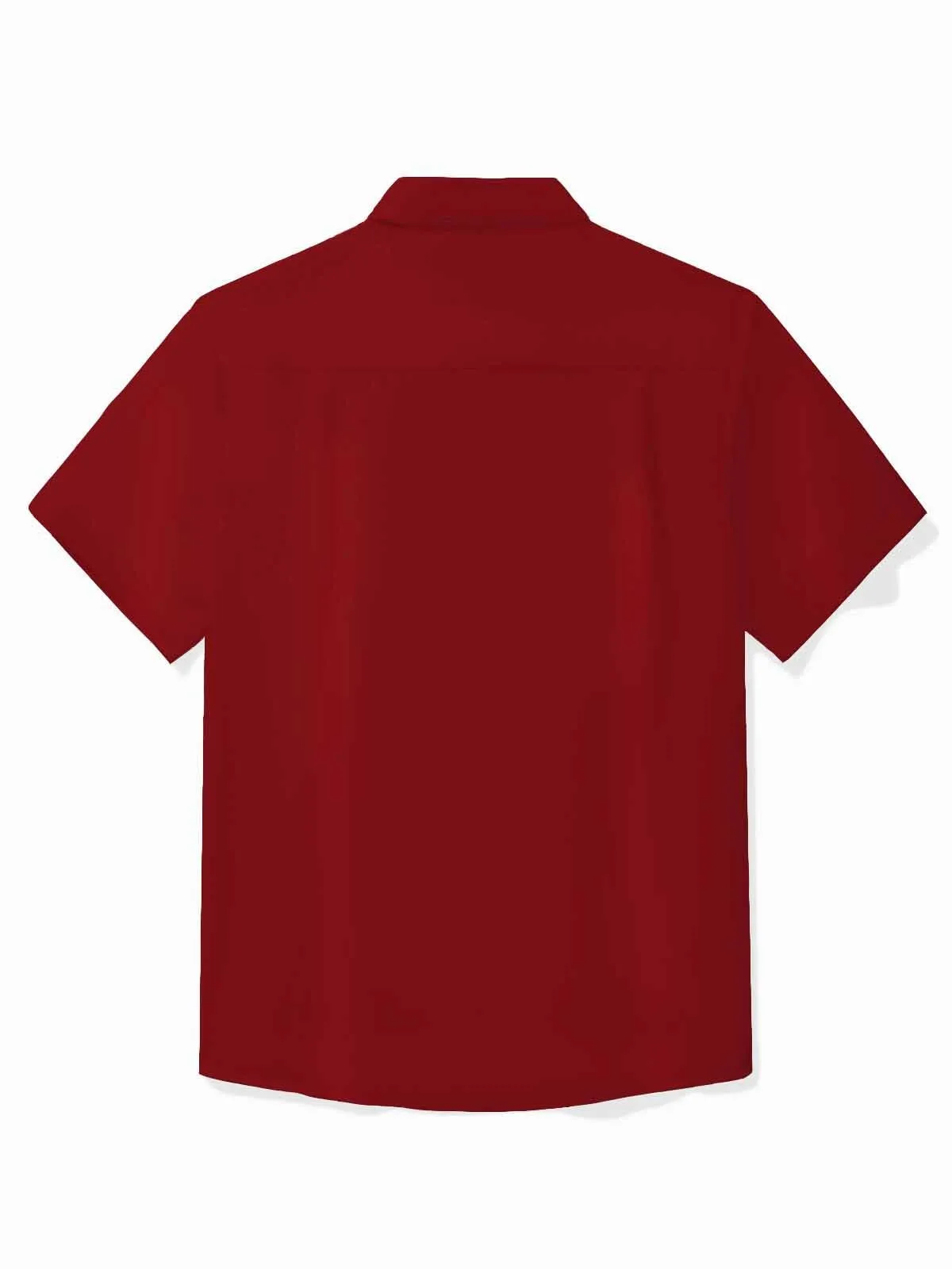 Alohadaddy 50's Retro Medieval Geometric Men's Bowling Shirt Artistic Stretch Pocket Camp Shirt Big Tall