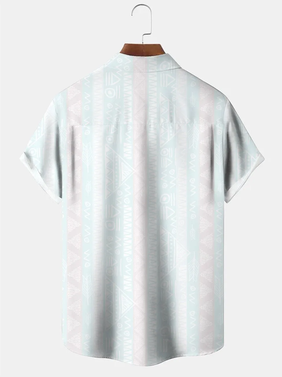 Alohadaddy Ethnic Pattern Buttons Pockets Casual 50S Bowling Commuting Short Sleeve Shirt