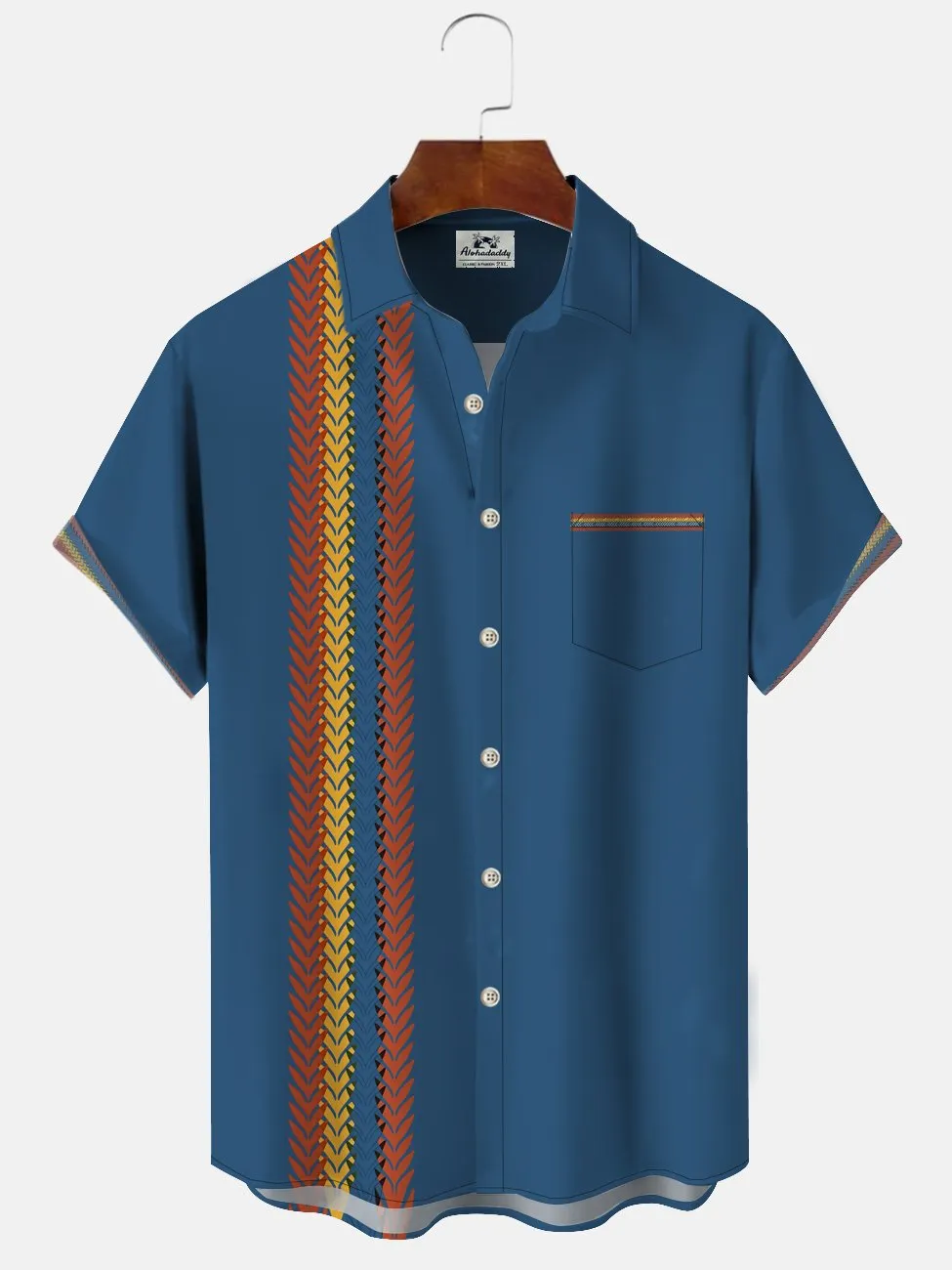 Alohadaddy Plant Button Pocket Casual 50 Bowling Commuter Short Sleeve Shirt