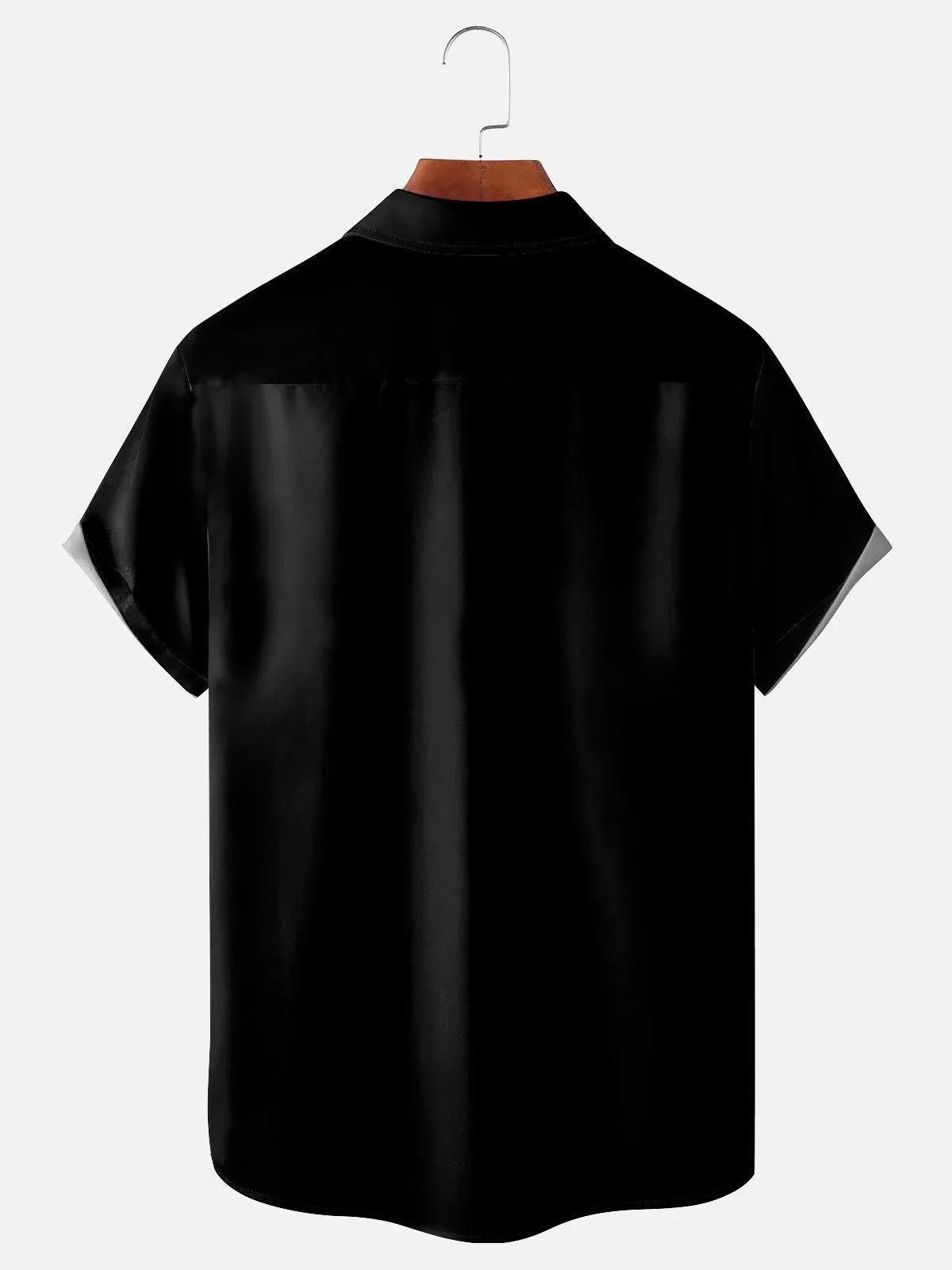 Alohadaddy Retro Bowling Fun Beer 3D Digital Printing Men's Button Pocket Short Sleeve Shirt Big & Tall