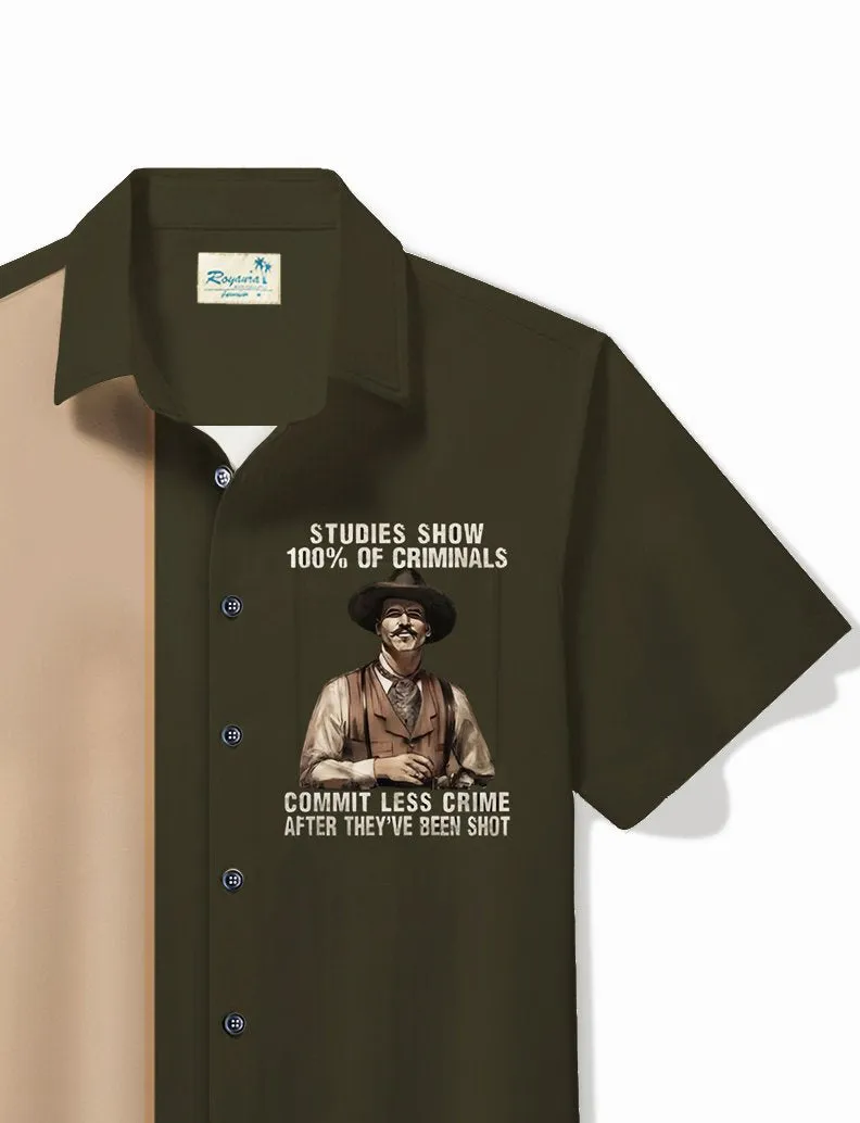 Alohadaddy Vintage Hawaiian Shirt Western Style Printed Casual Shirt