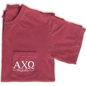 Alpha Chi Omega Mom Shirt - Crimson