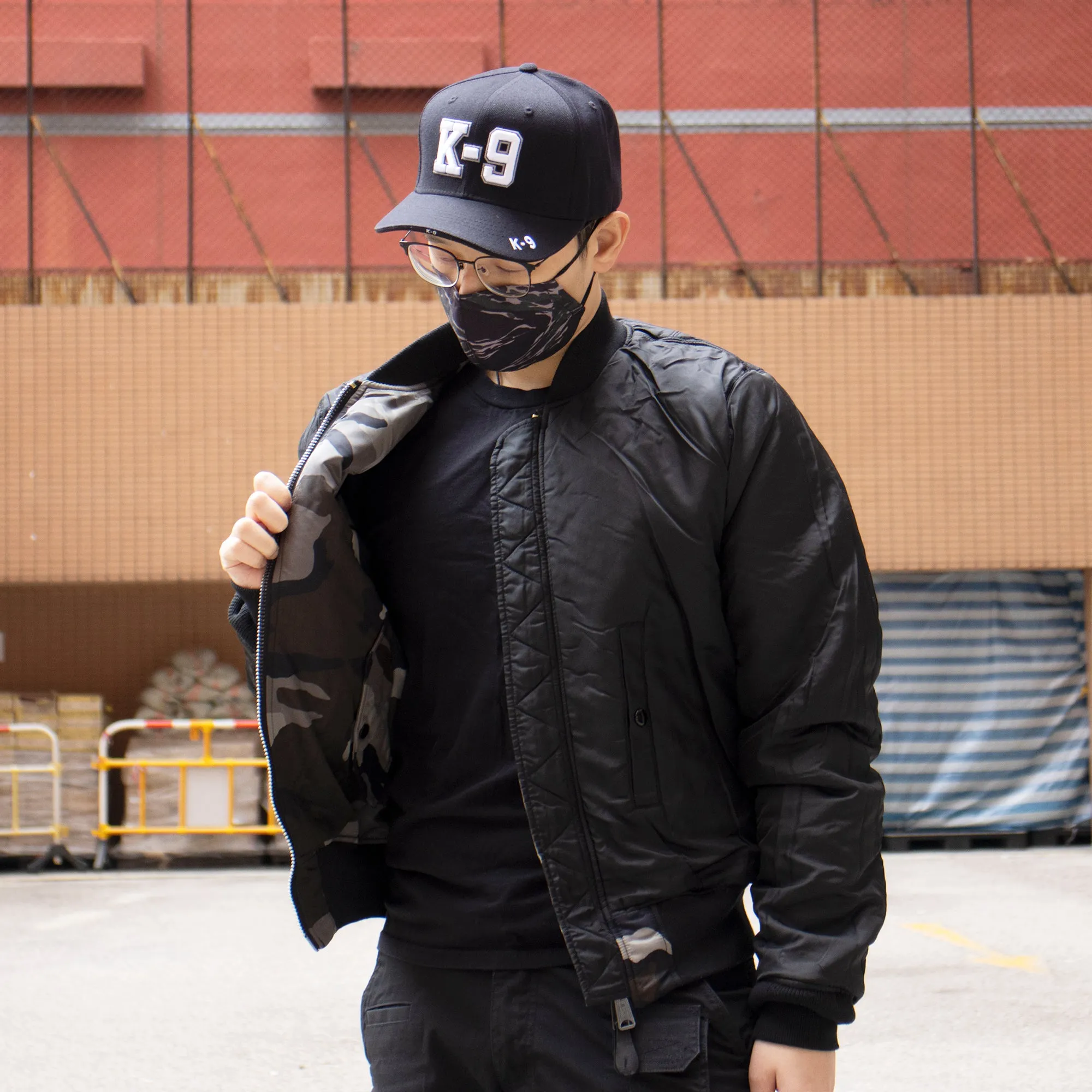 ALPHA MA-1 FLIGHT JACKET SLIM FIT (TONAL BLACK CAMO)