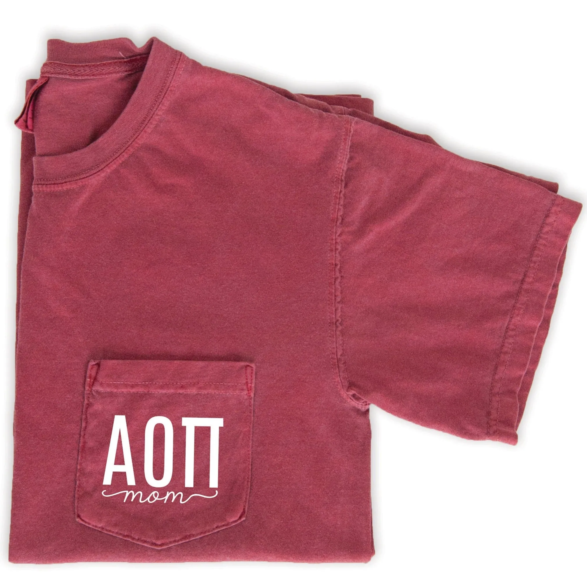 Alpha Omicron Pi Mom Shirt - Crimson