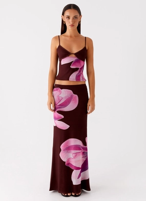 Alpha Maxi Skirt - Dark Chocolate Easy Vibe