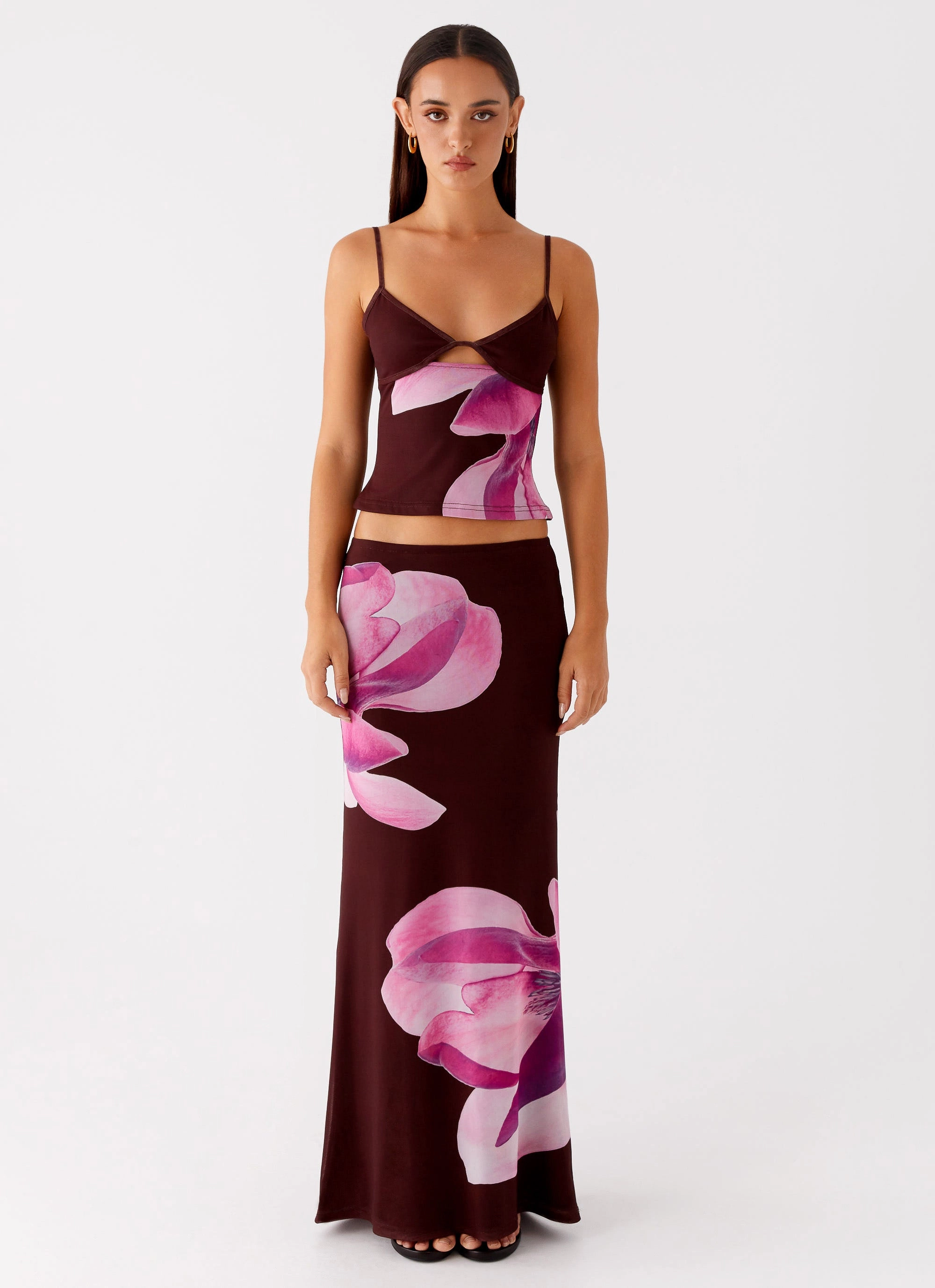 Alpha Maxi Skirt - Dark Chocolate Easy Vibe
