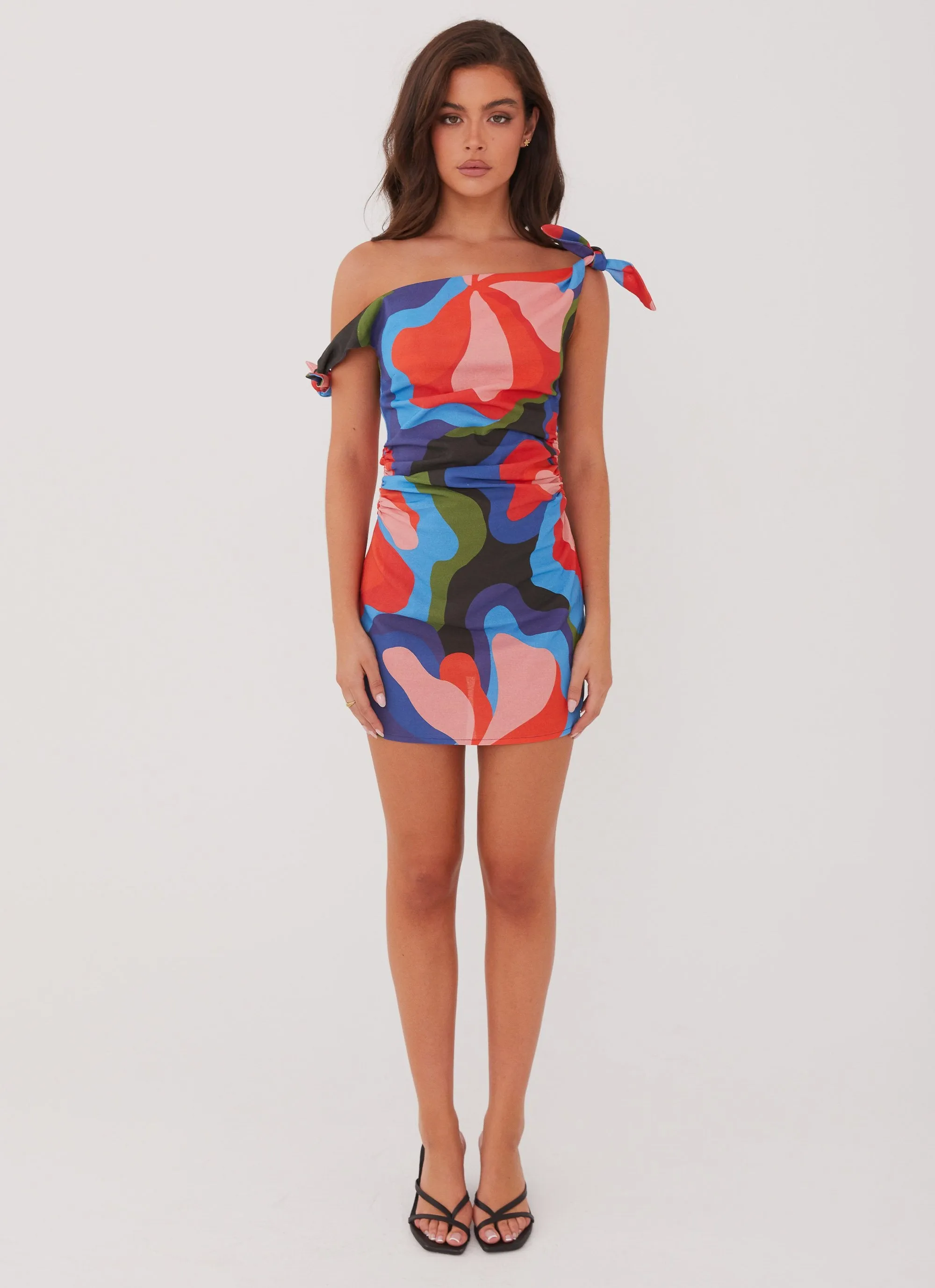 Sophisticated Comfort Bold Movement Amazonia Linen Mini Dress - Floral Fantasy