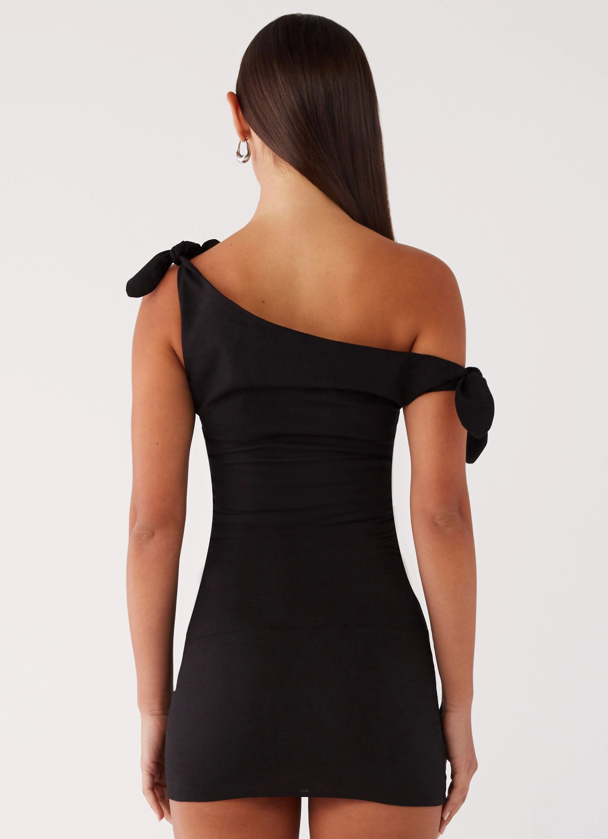 Amazonia Linen Mini Dress - Black Daily Flex Soft Drape