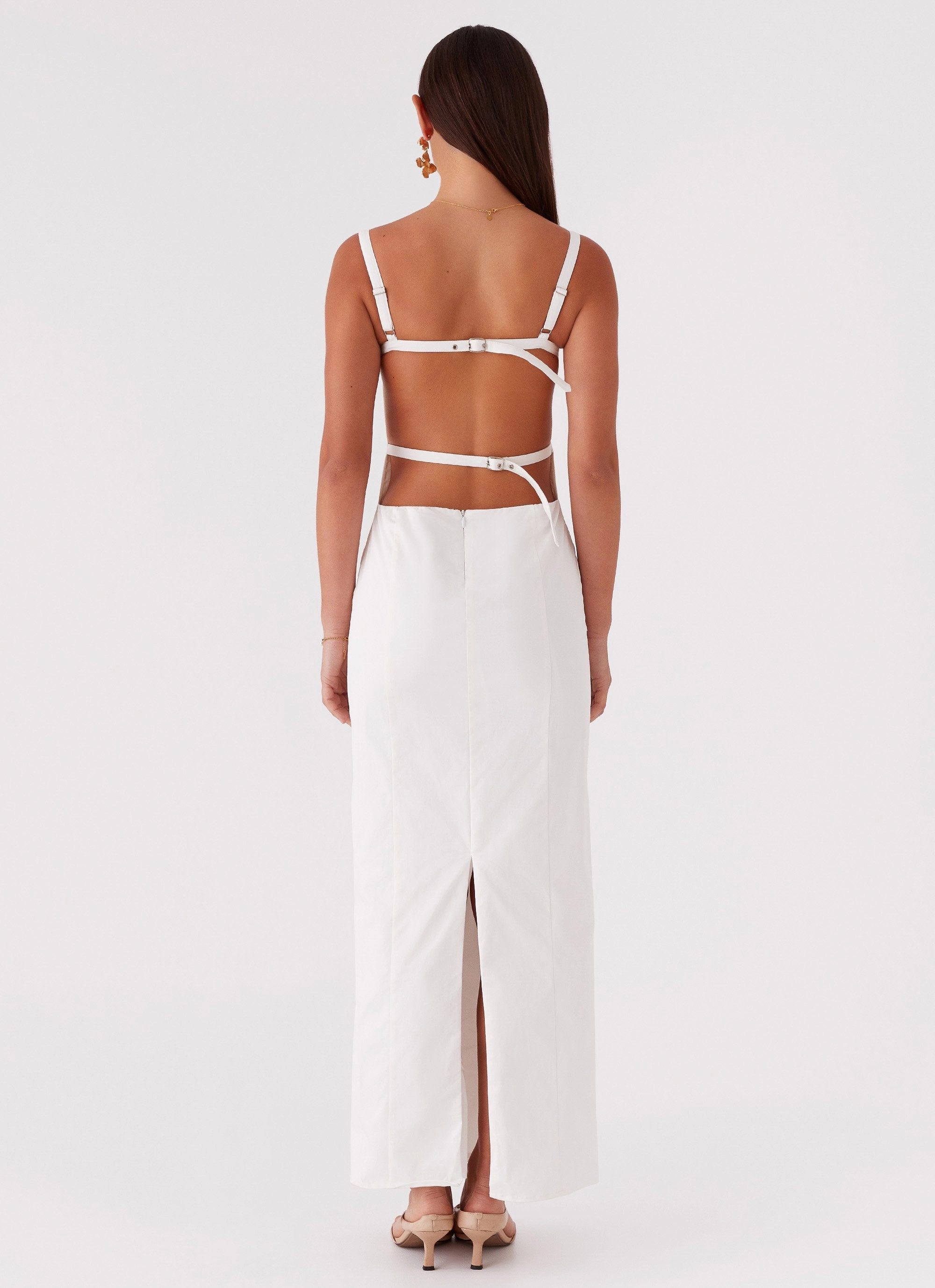 Lounge Base Naomi Backless Maxi Dress - Off White
