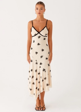 Effortless Mood Layered Texture Amelia Midi Dress - Nude