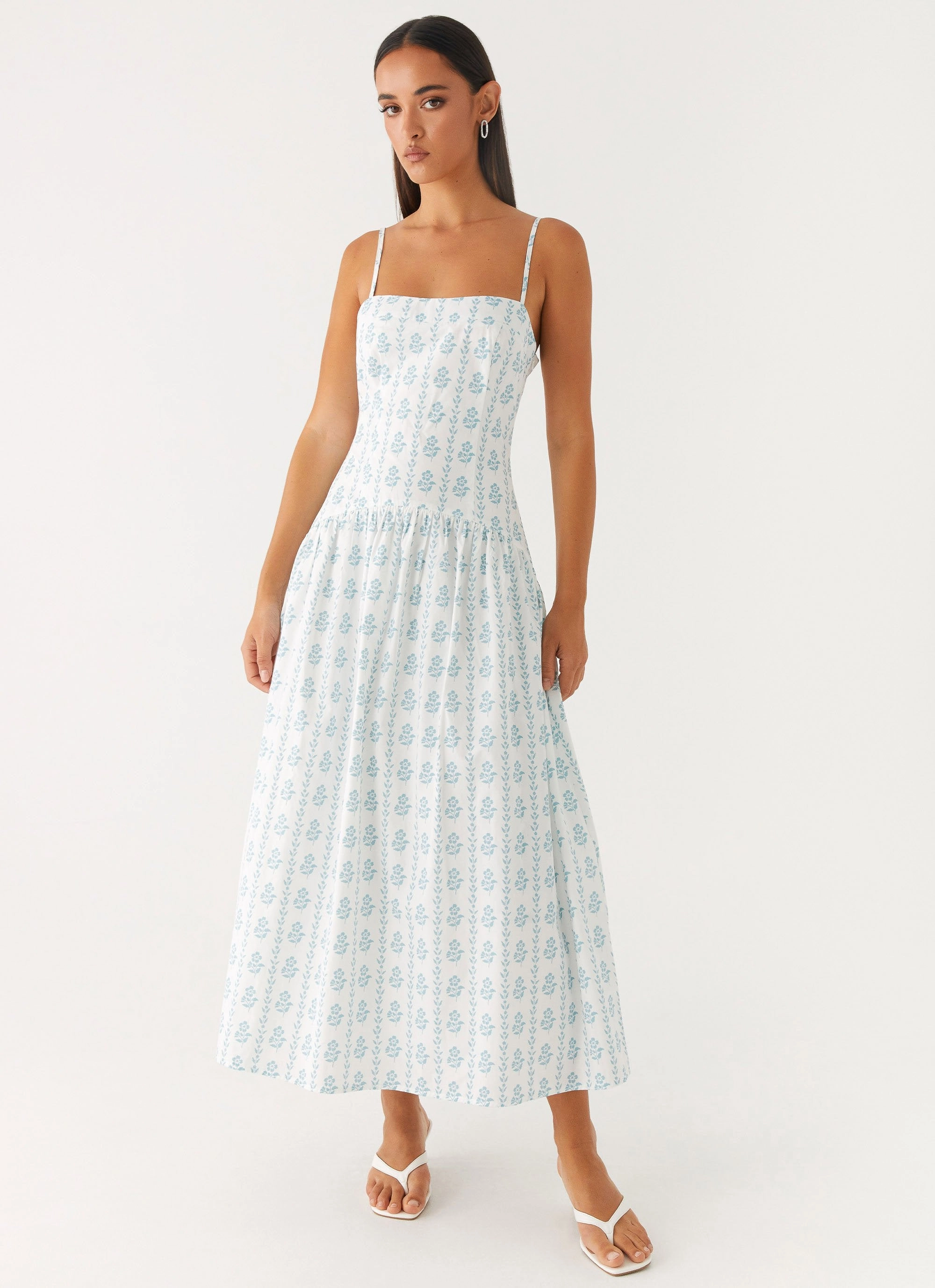 Amelie Midi Dress - Sweet Daydream Print Wardrobe-Staple Balloon-Sleeve