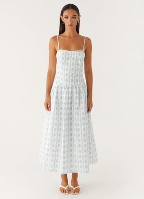 Amelie Midi Dress - Sweet Daydream Print vacation look Modern Layers
