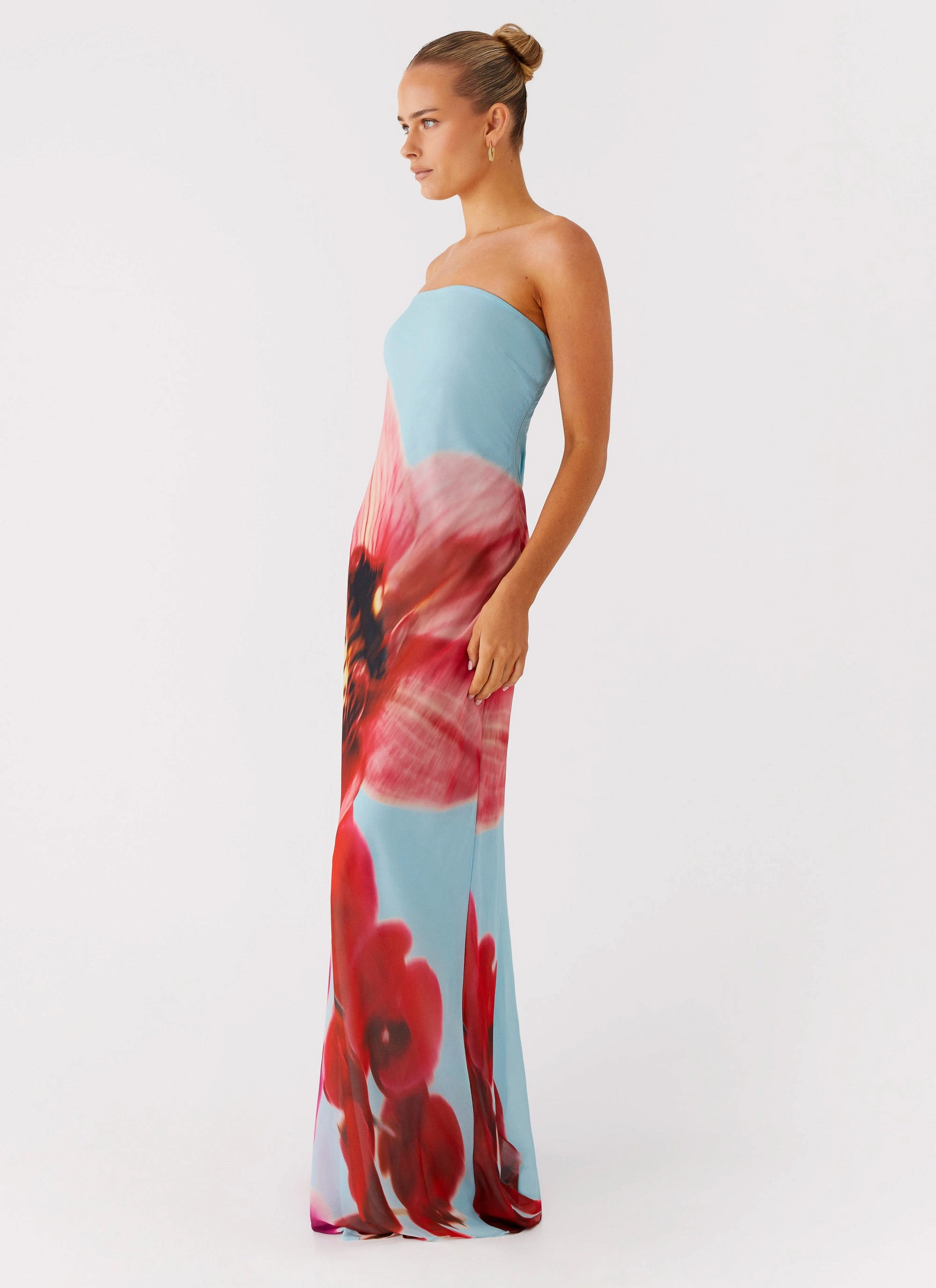 Simple Chic Vibe Style Amelle Maxi Dress - Turquoise Bloom