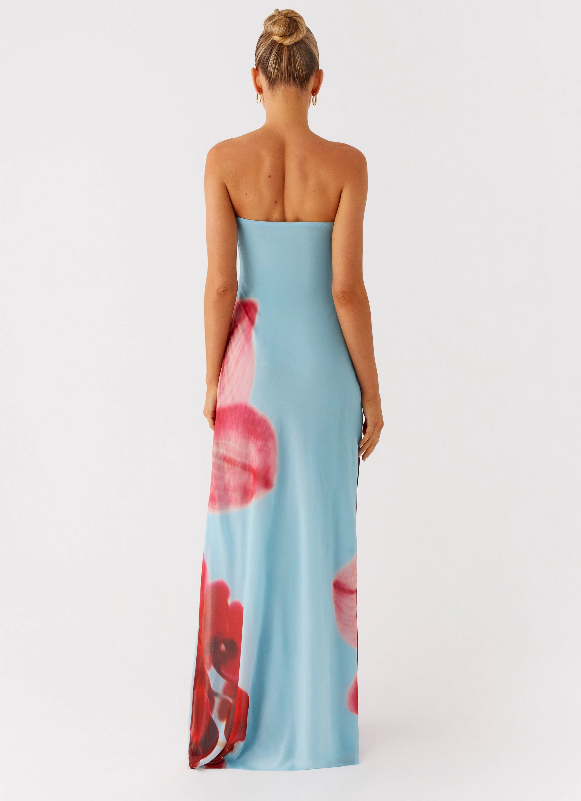Unisex Option Amelle Maxi Dress - Turquoise Bloom