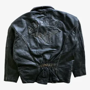 American Eagle Embossed Leather Pilot Jacket