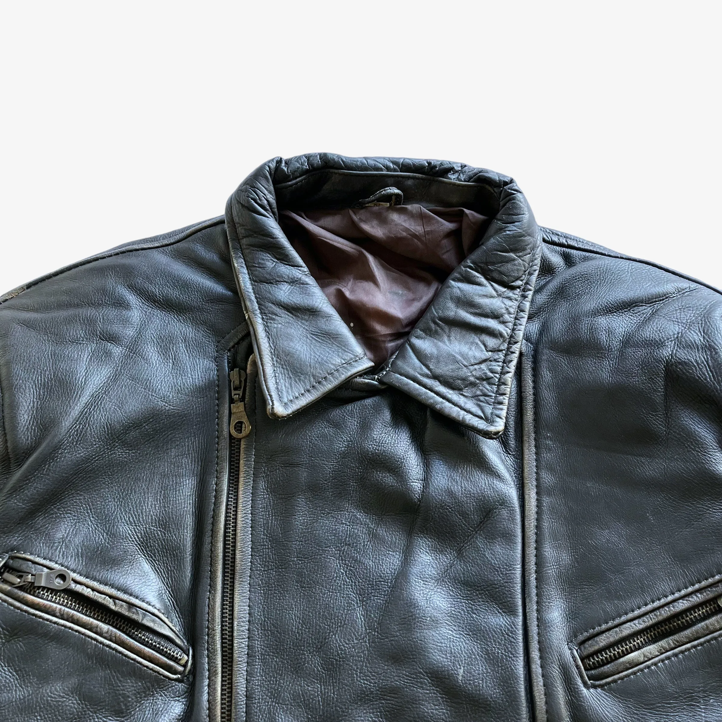 American Eagle Embossed Leather Pilot Jacket