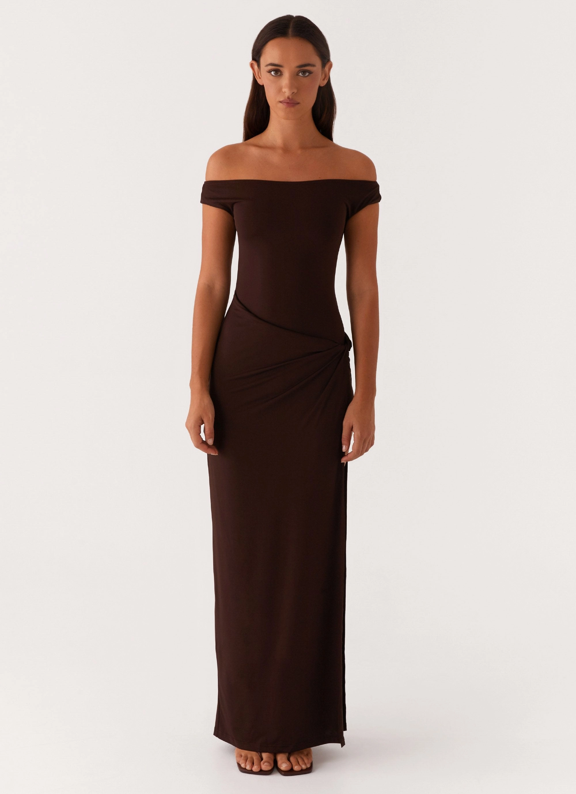 Amerie Maxi Dress - Chocolate Bright-colored piece