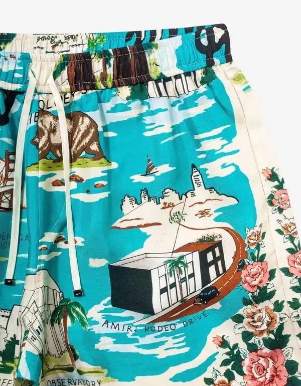 Amiri California Hawaiian PJ Shorts