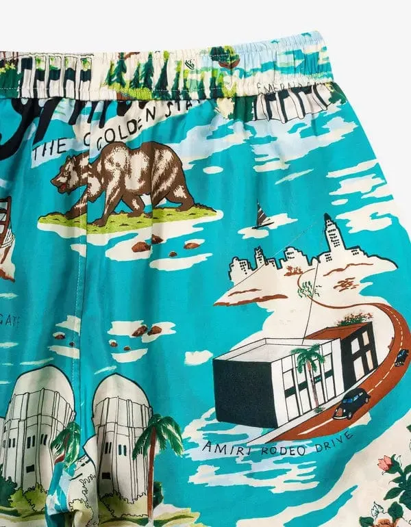 Amiri California Hawaiian PJ Shorts