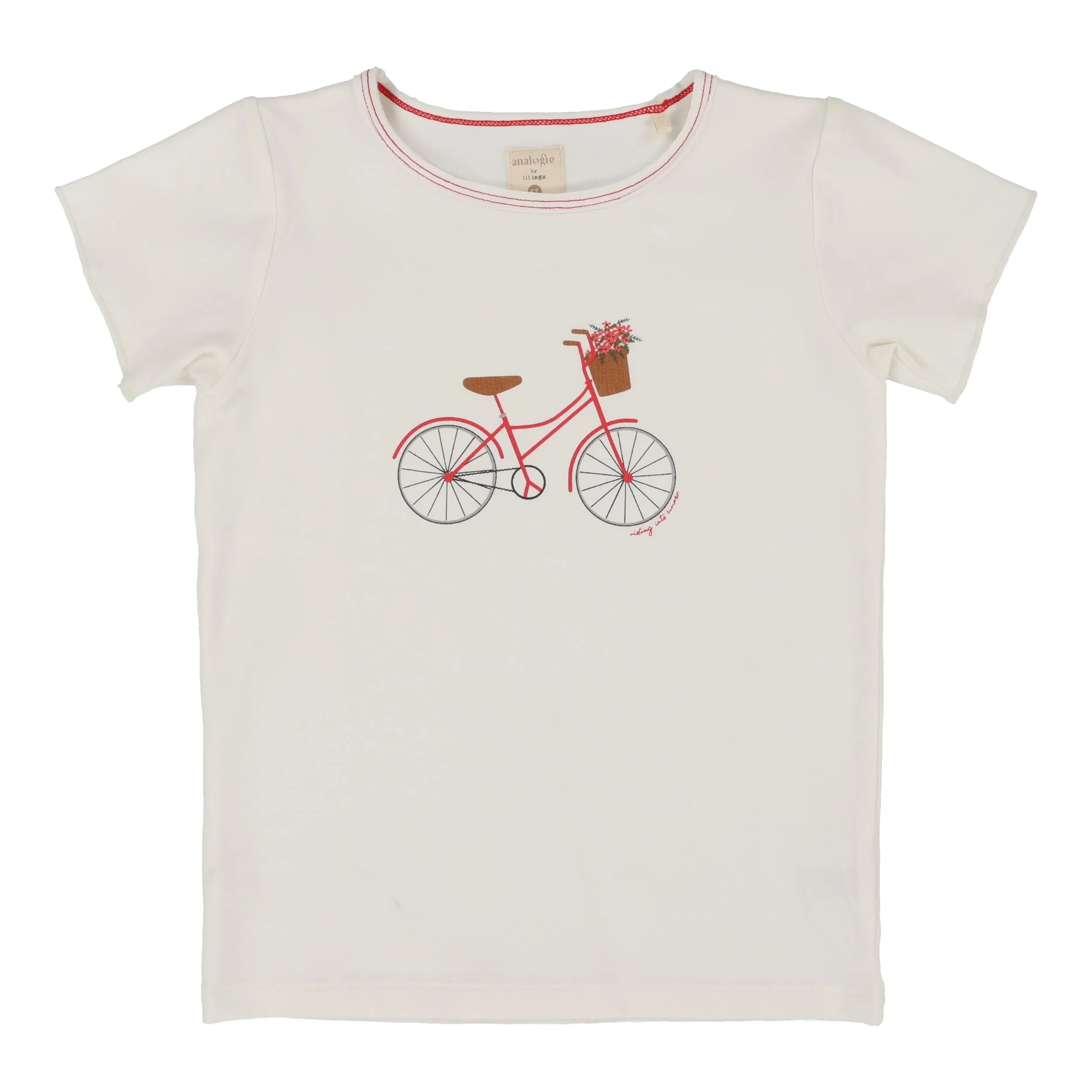 Analogie Bike Girls T-Shirt Short Sleeve - White (Graphic Denim Collection)