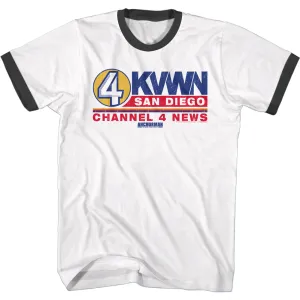 Anchorman Ch 4 News Logo Men's Ringer T-Shirt