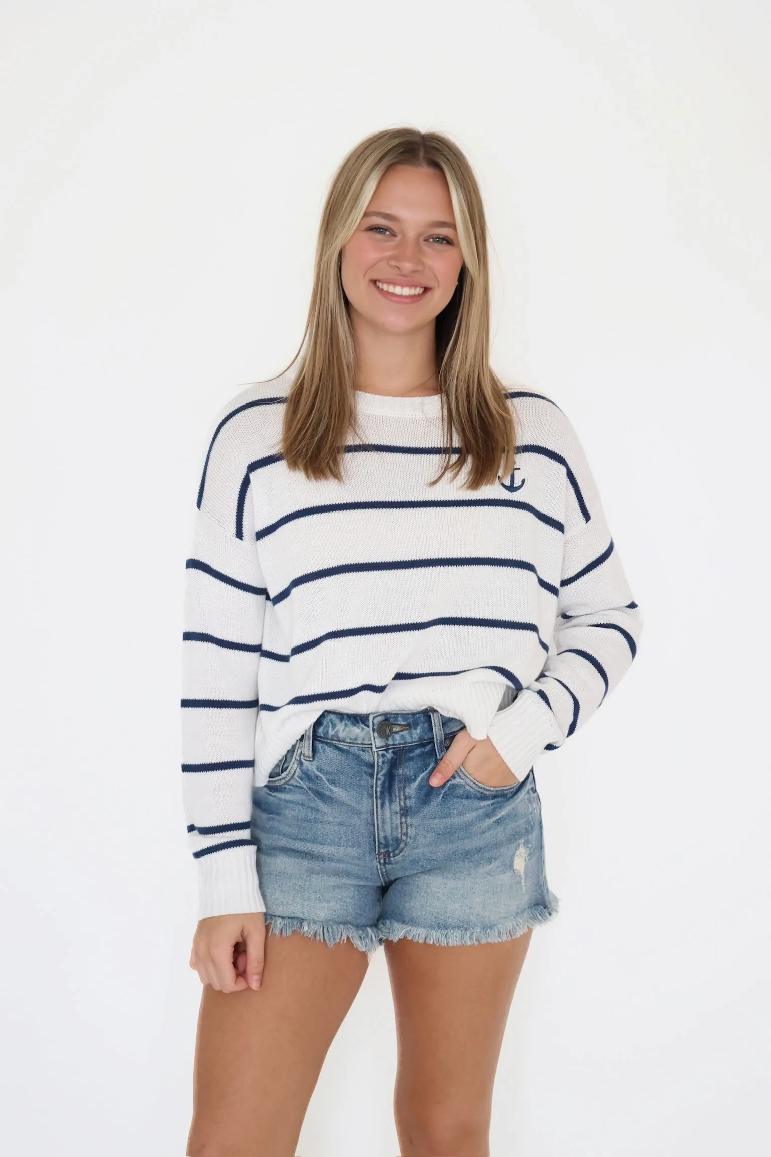 Anchors Away Sweater (FINAL SALE) Eco Friendly Fabric Reflective accents