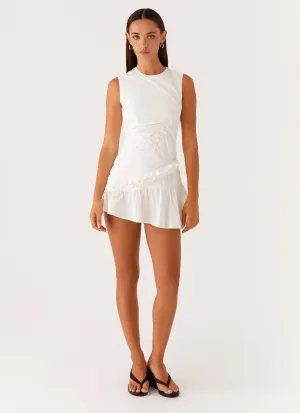 Anders Mini Dress - White Simple Elegance Fall Silhouette
