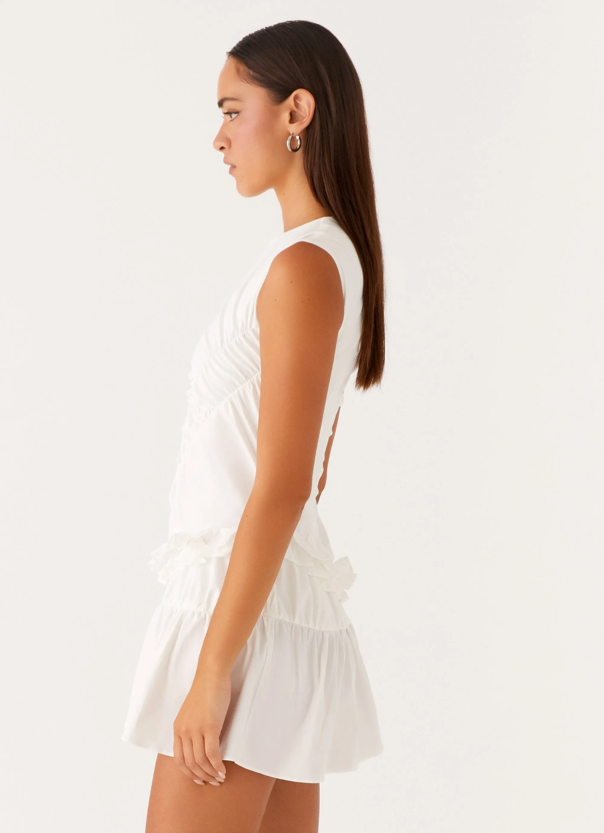 Anders Mini Dress - White tailored look Comfort Layer Wear