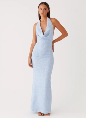 Anella Maxi Dress - Blue Mature Glam Family Joy