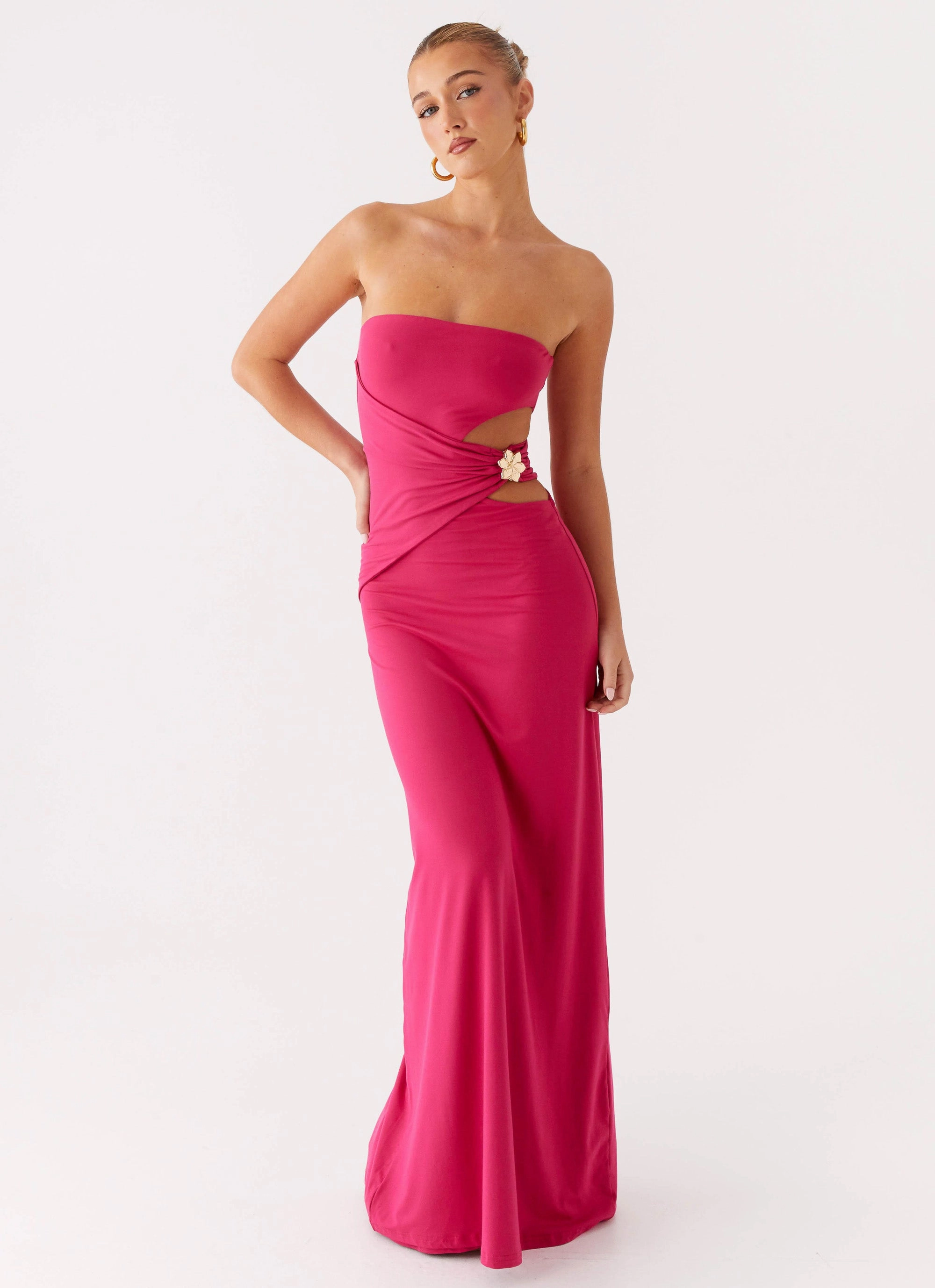 Anetta Maxi Dress - Fuchsia Casual Style Fall Mood