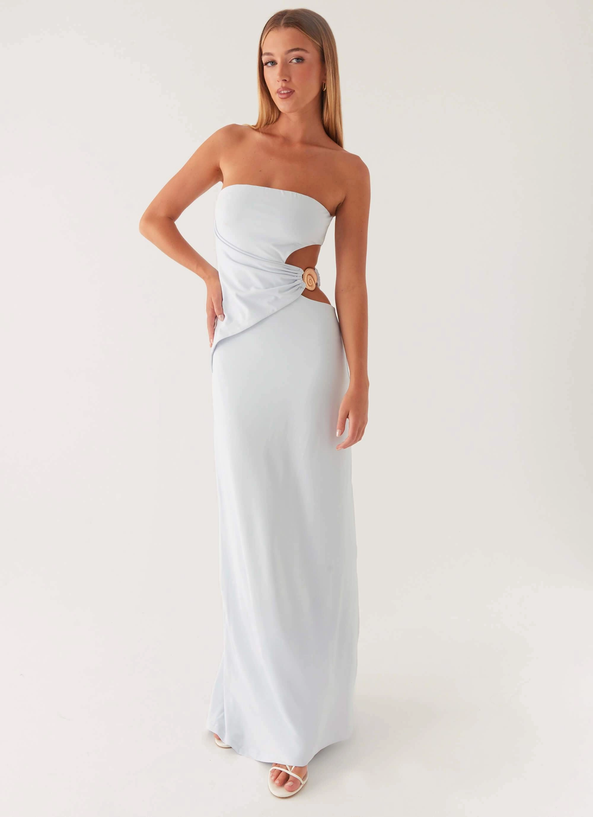 Anetta Maxi Dress - Pale Blue Daily Flex