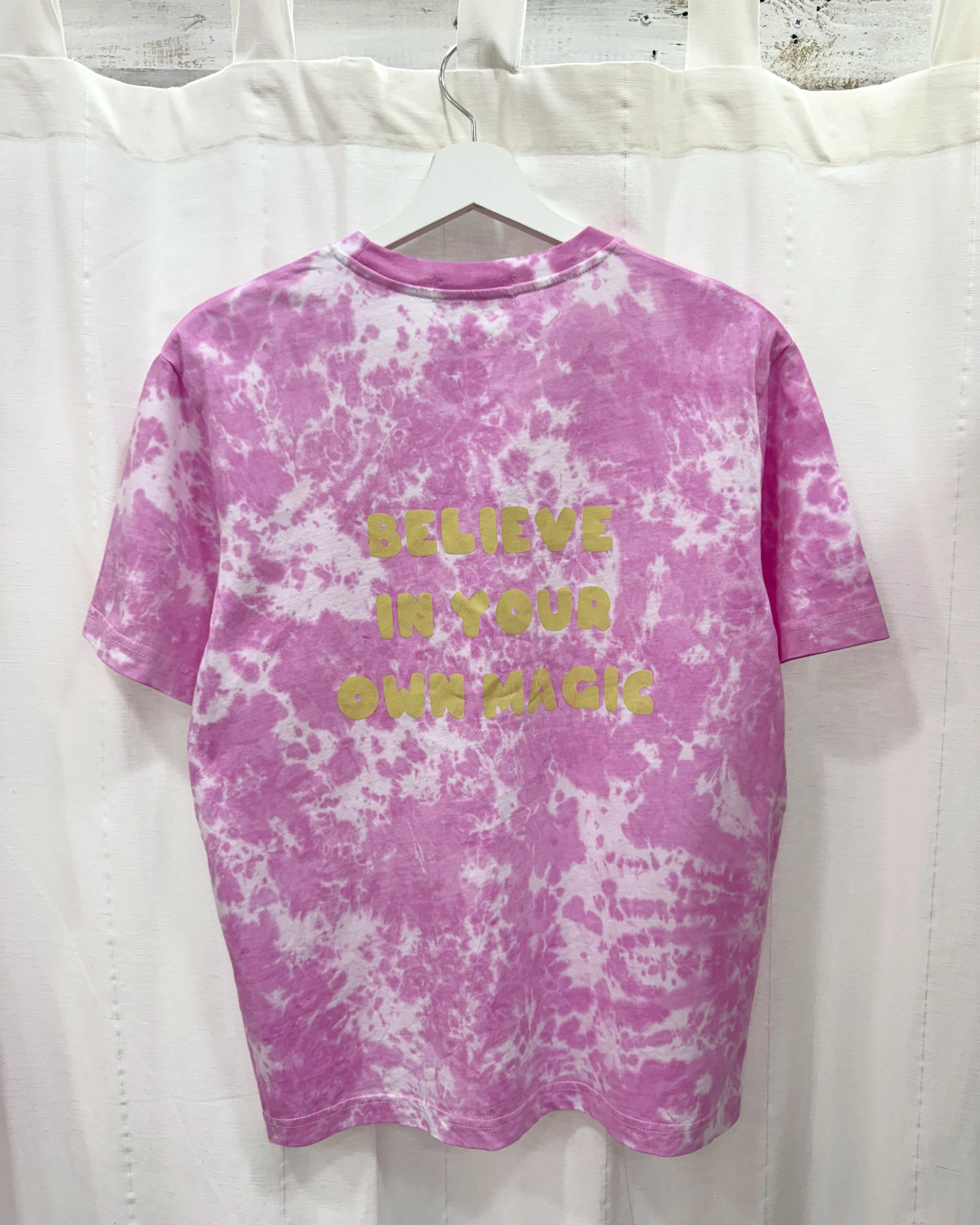 ANGEL BUBBLE PINK - Tie Dye Organic Cotton T-shirt